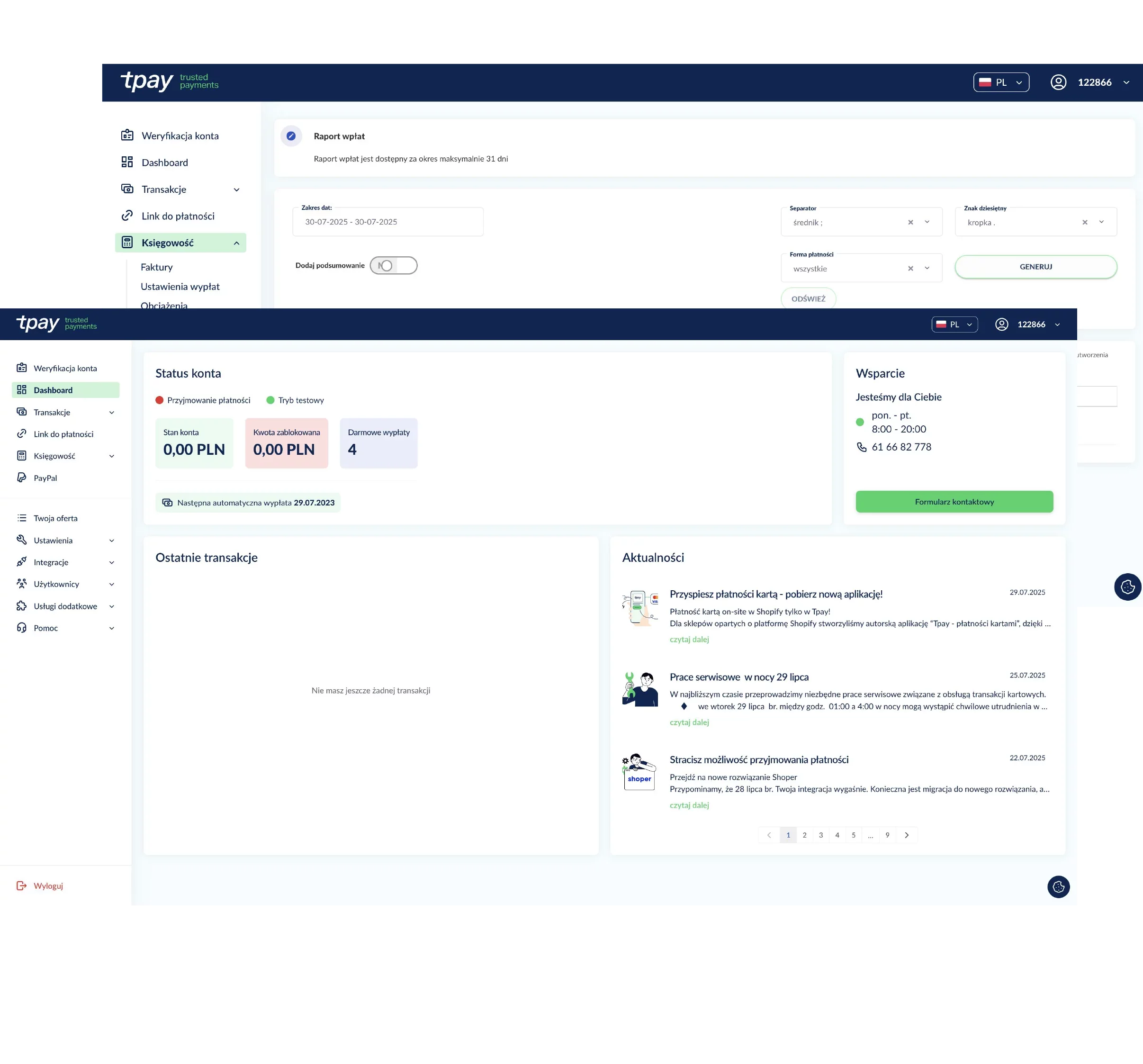 wygodny panel administracyjny